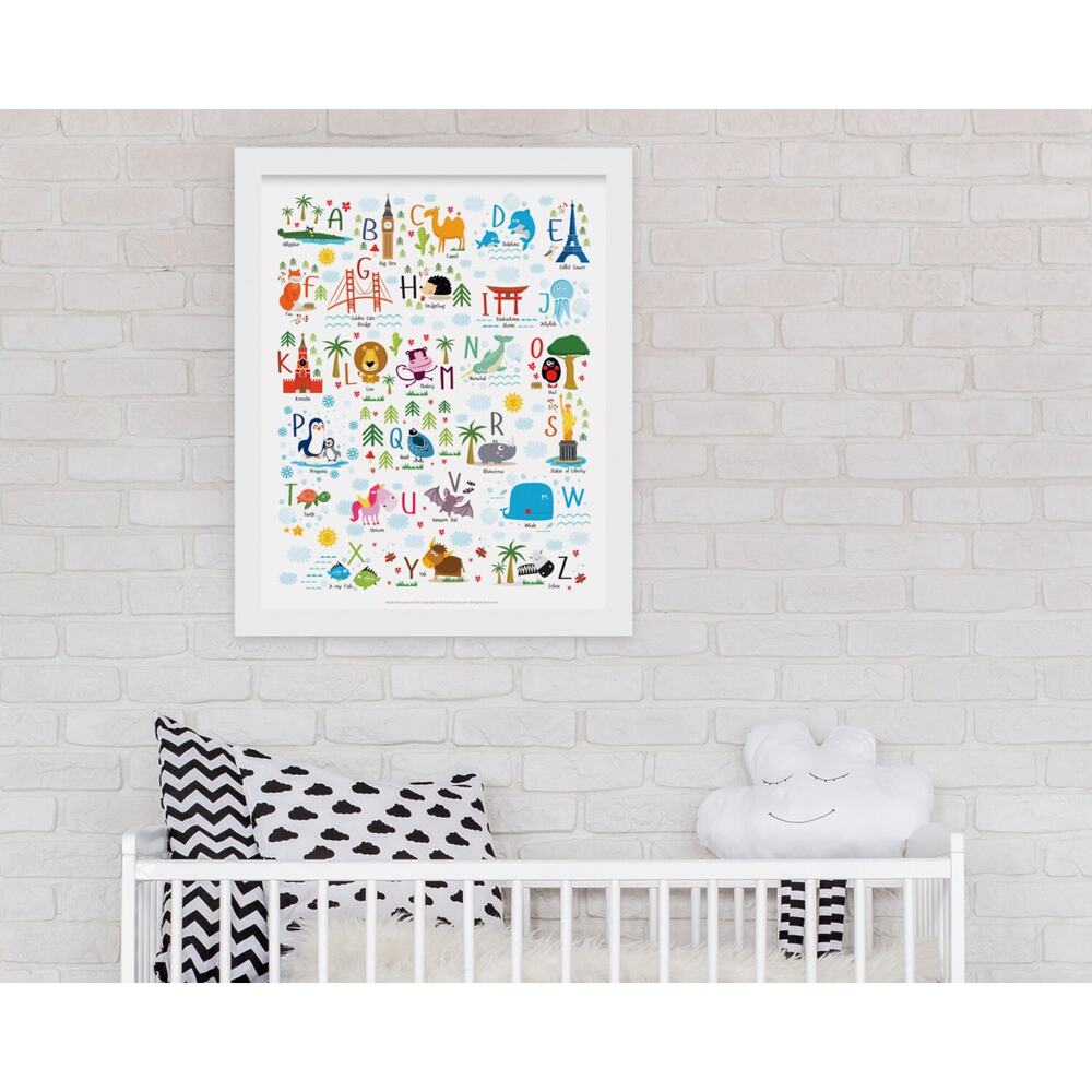 Animal Alphabet Poster, Travel Nursery Decor, Adventure Nursery Art 18" x 24" - Picture 4 of 4